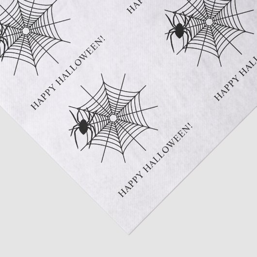 Spinnen en SpiderWeb Eenvoudige Gelukkige Hallowee Tissuepapier (Detail)