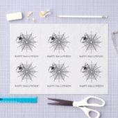 Spinnen en SpiderWeb Eenvoudige Gelukkige Hallowee Tissuepapier (Craft)