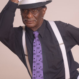 Spinnen en spinnenwebben Halloween Paarse Stropdas