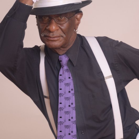 Spinnen en spinnenwebben Halloween Paarse Stropdas