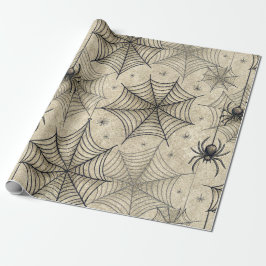  spinnen en webben Halloween-patroon Cadeaupapier
