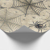  spinnen en webben Halloween-patroon Cadeaupapier (Hoek)