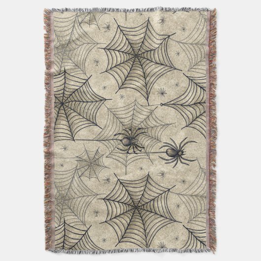 spinnen en webben Halloween-patroon Deken (Voorkant Verticaal)