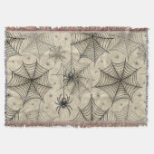 spinnen en webben Halloween-patroon Deken (Voorkant)