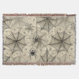  spinnen en webben Halloween-patroon Deken