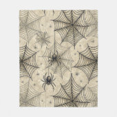  spinnen en webben Halloween-patroon Fleece Deken (Voorkant)