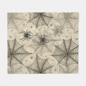  spinnen en webben Halloween-patroon Fleece Deken (Voorkant (Horizontaal))