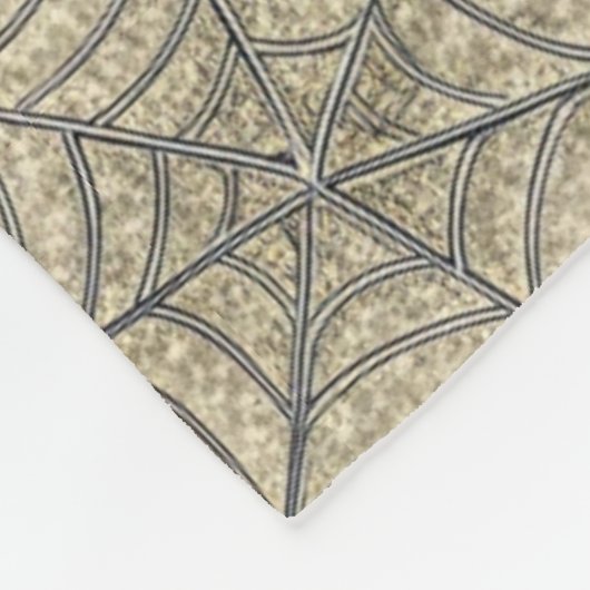  spinnen en webben Halloween-patroon Fleece Deken (Hoek)