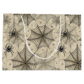  spinnen en webben Halloween-patroon Groot Cadeauzakje (Achterkant)