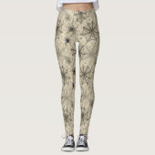  spinnen en webben Halloween-patroon Leggings (Voorkant)