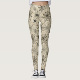  spinnen en webben Halloween-patroon Leggings