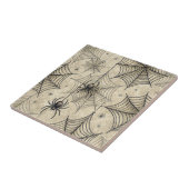  spinnen en webben Halloween-patroon Tegeltje (Zijkant)