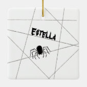 Spinnen en webhalloween keramische sierelementen keramisch ornament (Achterkant)