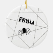 Spinnen en webhalloween keramische sierelementen keramisch ornament (Achterkant)