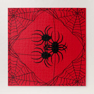 Spinnen en webpuzzel, 676 pcs, rood legpuzzel