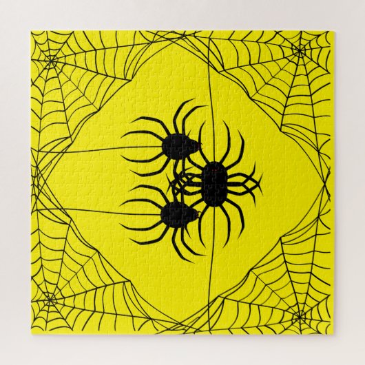 Spinnen en webpuzzel, 676 stuks, geel legpuzzel (Verticaal)