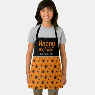 Spinnen Fijne Halloween Feest Black Oranje Maatwer Schort