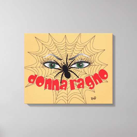 Spinnen Frau Druck auf Keilleinwand Canvas Afdruk (Voorkant)