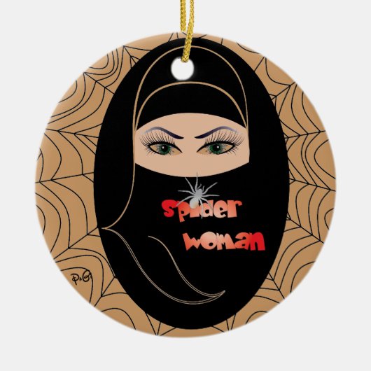 Spinnen - Frau/Ornament Keramisch Ornament (Voorkant)