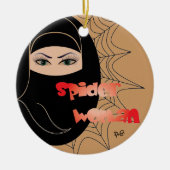 Spinnen - Frau/Ornament Keramisch Ornament (Voorkant)