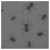 Spinnen Gothic Halloween Zwart Stof (Close Up)