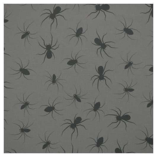 Spinnen Gothic Halloween Zwart Stof (Swatch)