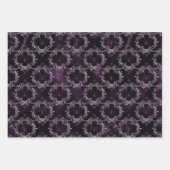 Spinnen in Lijsten op Paars Inpakpapier Vel (Voorkant 3)