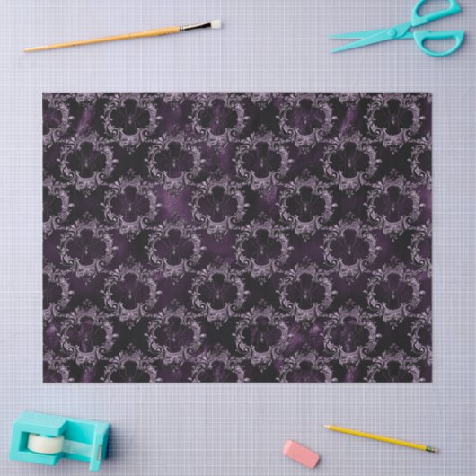 Spinnen in  Lijsten op Paarse ontkoppeling Tissuepapier (Craft)