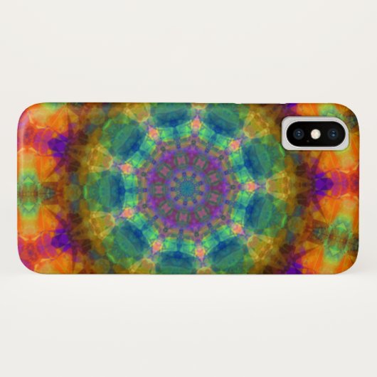 Spinnen Kaleidoscope Rainbow Case-Mate iPhone Case (Achterkant (horizontaal))