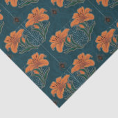 Spinnen & lelies Spookachtig Halloween  Patroon Tissuepapier (Detail)