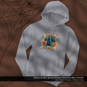 Spinnen & Lelies Spooky Halloween Mannen Hoodie