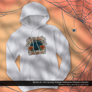 Spinnen & Lelies Spooky  Halloween Vrouw Hoodie