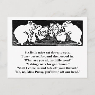 Spinnen Mice Nursery Rhyme Briefkaart