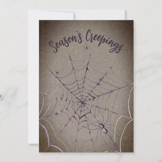 Spinnen op kerstfeestdag Kaart op spin (Voorkant)