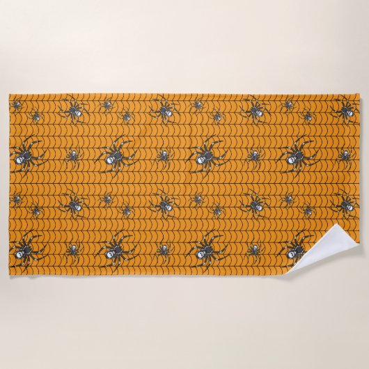 Spinnen op Parade Beach Handdoek (Voorkant)