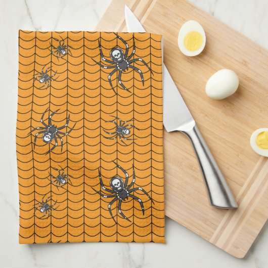Spinnen op Parade Kitchen Towel Theedoek (Quarter Fold)