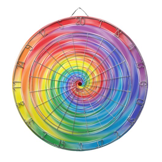 Spinnen regenboog dartbord (Voorkant)