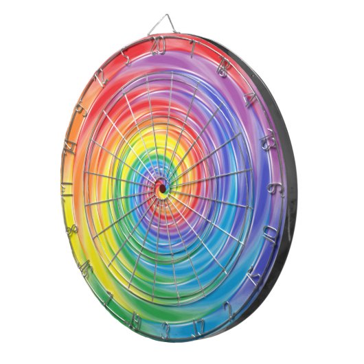 Spinnen regenboog dartbord (Voorkant Rechts)