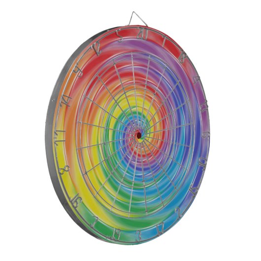 Spinnen regenboog dartbord (Voorkant Links)