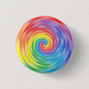 Spinnen regenboog ronde button 3,2 cm