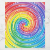 Spinnen regenboog wijn etiket (Enkel label)