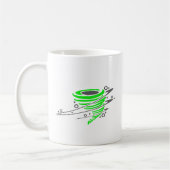 Spinnen van groene tornado koffiemok (Links)