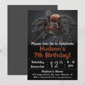 spinnen verjaardagsuitnodiging kaart (Voorkant / Achterkant)