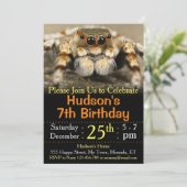 spinnen verjaardagsuitnodiging kaart (Staand voorkant)