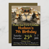 spinnen verjaardagsuitnodiging kaart (Voorkant / Achterkant)