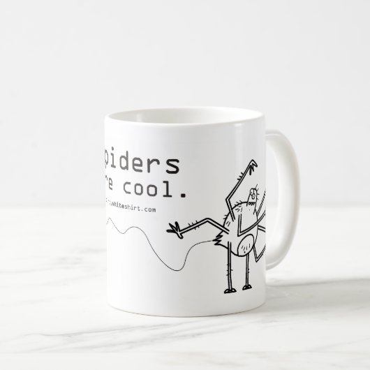 Spinnen zijn cool. koffiemok (Voorkant rechts)