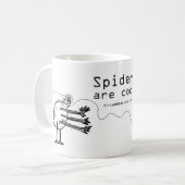 Spinnen zijn cool. koffiemok (Voorkant links)