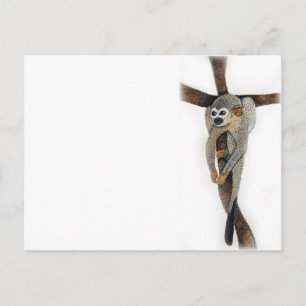 spinnenapen pentekening kunst briefkaart
