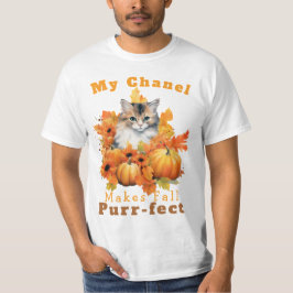  Spinnend-effect Herfst Cat Chanel T-shirt