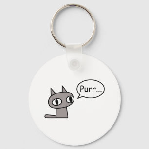 Spinnende kat sleutelhanger